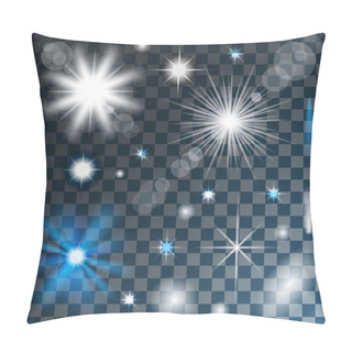 Personality   Transparent Glowing Stars And Lights Pillow Covers