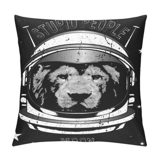 Personality  Animal Astronaut Suit. Hand Drawn Vector Illustration Pillow Covers