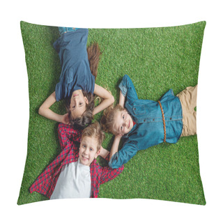 Personality  Children Lying On Grass  Pillow Covers