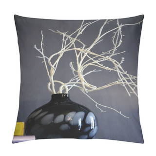 Personality  Decorative Black Bottle With Branches Pillow Covers