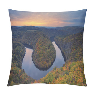 Personality  Autumn River Bend. Pillow Covers