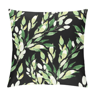 Personality  Bright Watercolor Pattern With Leaves. Illustration Pillow Covers