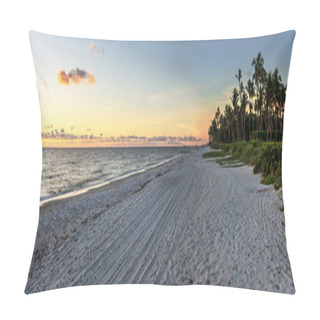 Personality  Dilapidated Ruins Of A Pier On Port Royal Beach At Sunset In Naples, Florida Pillow Covers
