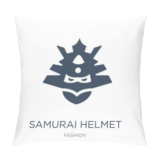 Personality  Samurai Helmet Icon Vector On White Background, Samurai Helmet Trendy Filled Icons From Fashion Collection Pillow Covers