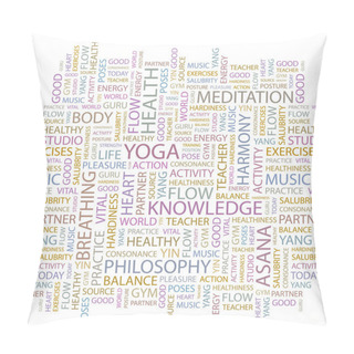 Personality  YOGA. Seamless Vector Background. Pillow Covers