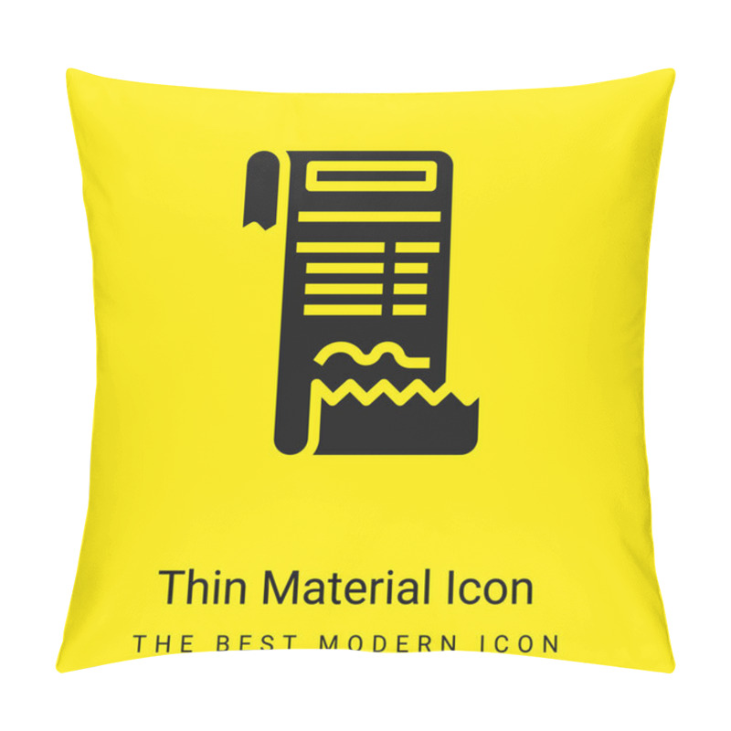 Personality  Bill Minimal Bright Yellow Material Icon Pillow Covers