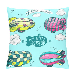 Personality  Cute Little Airships Set Pillow Covers