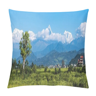 Personality  Panoramic Mountain View To Annapurna Mountain Range, Nepal Pillow Covers