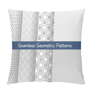 Personality  Collection Of Grey Textures With Geometric Pattern Pillow Covers