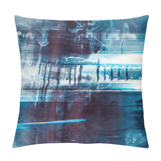Personality  Color Distressed Texture Grunge Effect Blue Noise Pillow Covers
