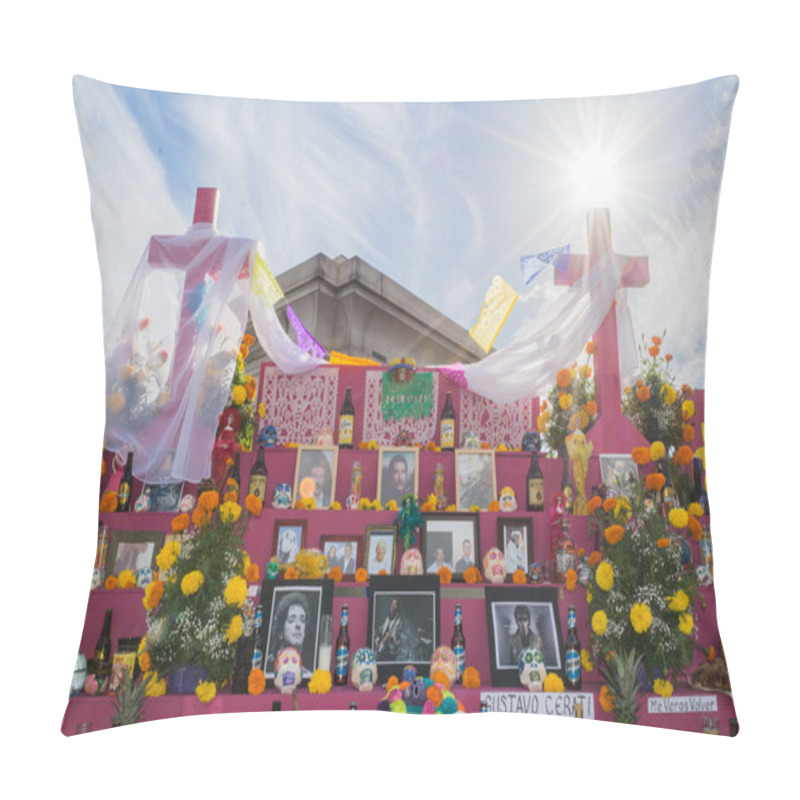 Personality  Altar on display at the 15th annual Day of the Dead Festival pillow covers