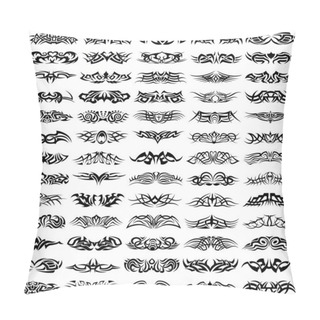 Personality  Big, Vector Set Of Tribal Tattoos Pillow Covers