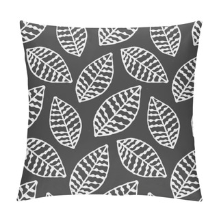 Personality  Hand Drawn Leaves Seamless Pattern Pillow Covers