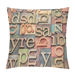 Personality  Wood Type Printing Blocks Pillow Covers