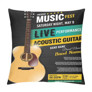 Personality  Live Performance Guitar Acoustic Poster Pillow Covers