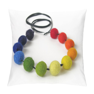 Personality  Handmade Colourful Felt Necklace Pillow Covers
