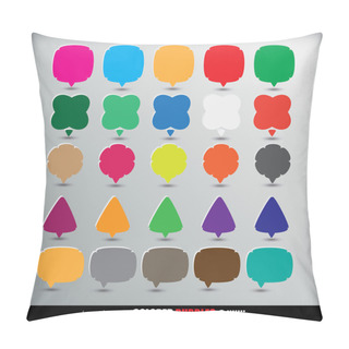 Personality  25 Speech Colored Bubbles. Pillow Covers
