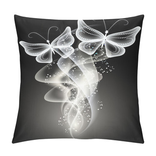 Personality  Smoke And Butterfly Pillow Covers