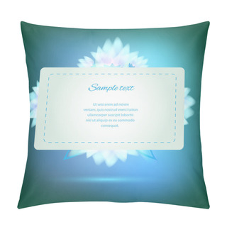 Personality  Invitation Card On Green Background With Colorful Flowers Pillow Covers