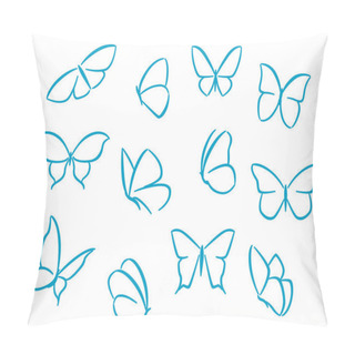 Personality  Butterflies Silhouettes Pillow Covers