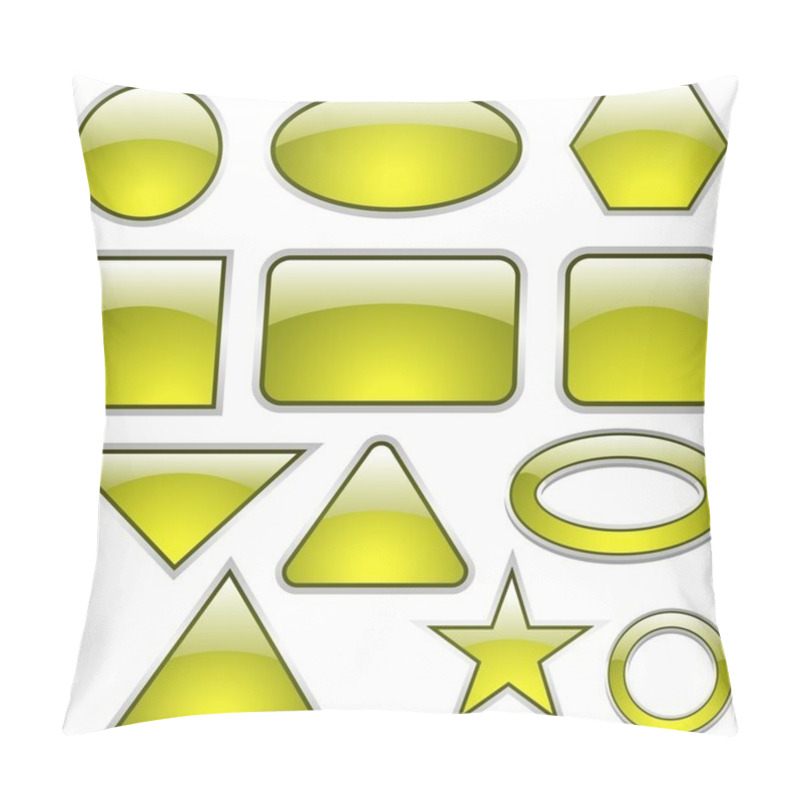 Personality  Yellow Glass Shapes pillow covers