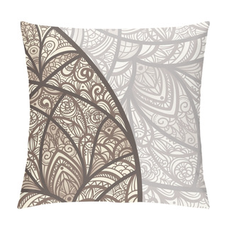 Personality  Vector Hand Drawn Background With Floral Elements Pillow Covers