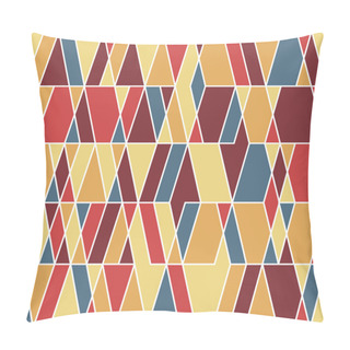 Personality  Vintage Seamless Pattern With Rhombuses And Triangles. Pillow Covers