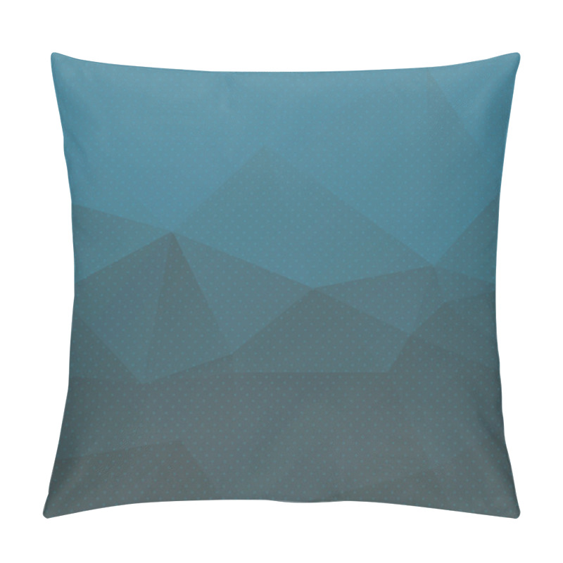 Personality  Abstract Blue Triangle Background With Dots Pillow Covers