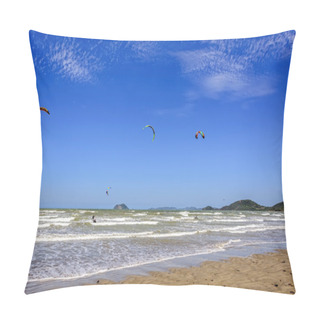 Personality  Kitesurf Practitioners In Buzios Pillow Covers