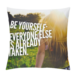 Personality  Happiness Quotes For Happy Life. Pillow Covers
