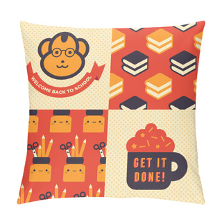 Personality  Back To School Patterns And Posters. Pillow Covers