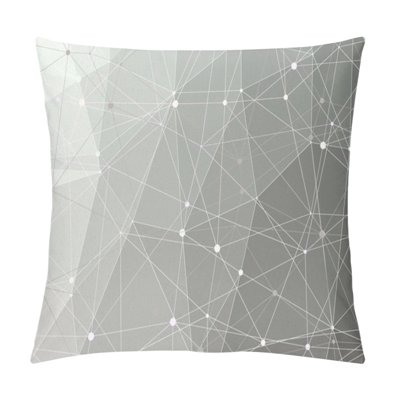 Personality  Abstract Colorful Low-polygonal Space Background, Generative Art Illustration Pillow Covers