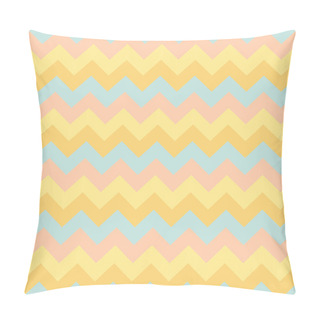Personality  Chevron Pattern Seamless Vector Arrows Geometric Design Colorful Aqua Blue Pink Yellow Light Orange Pillow Covers