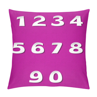 Personality  Vector Set Of Number Pillow Covers