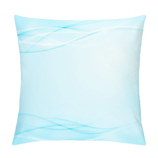 Personality  Bright Blue Light Dotted Halftone Futuristic Background. Pillow Covers