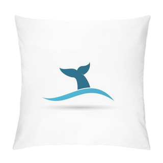 Personality  Whale In Sea Icon Pillow Covers