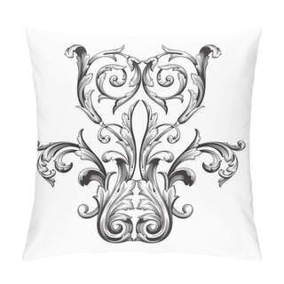 Personality  Vintage Baroque Ornament Element Pillow Covers