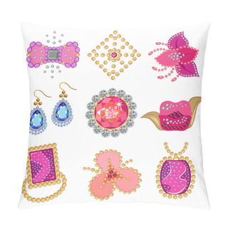 Personality  Gemstones Jewellery Set Pillow Covers