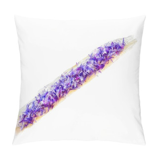 Personality  Dried Fall White Corn Leaves, Small Blue Flowers, Mixture Of The Pillow Covers