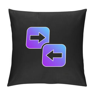 Personality  Arrow Directions Blue Gradient Vector Icon Pillow Covers