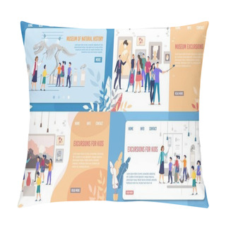 Personality  Art And Natural Museum Excursion Landing Page Set Pillow Covers