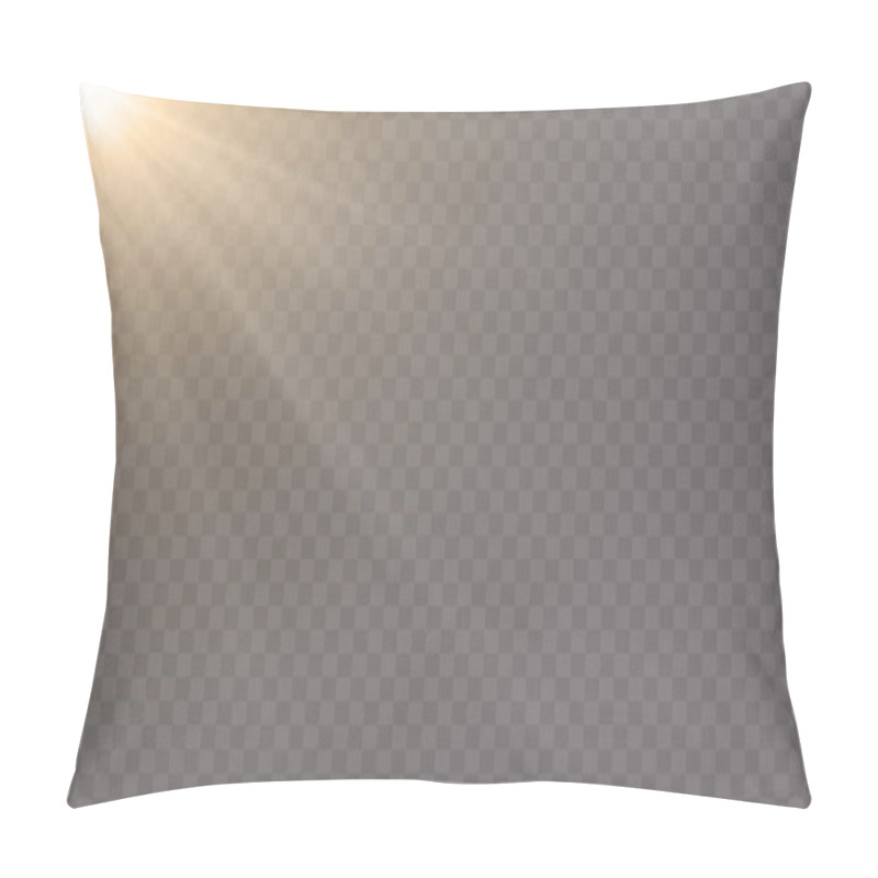 Personality  White Glowing Light Explode Transparent Background Pillow Covers