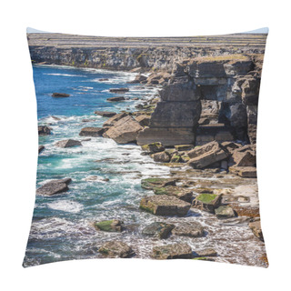 Personality  Rocks And Ocean In A Cliff In Inishmore Pillow Covers