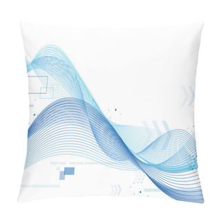 Personality  Blue Soft Lines And Arrows Background Pillow Covers