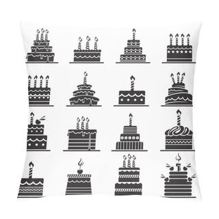 Personality  Birthday Cake Set Pillow Covers