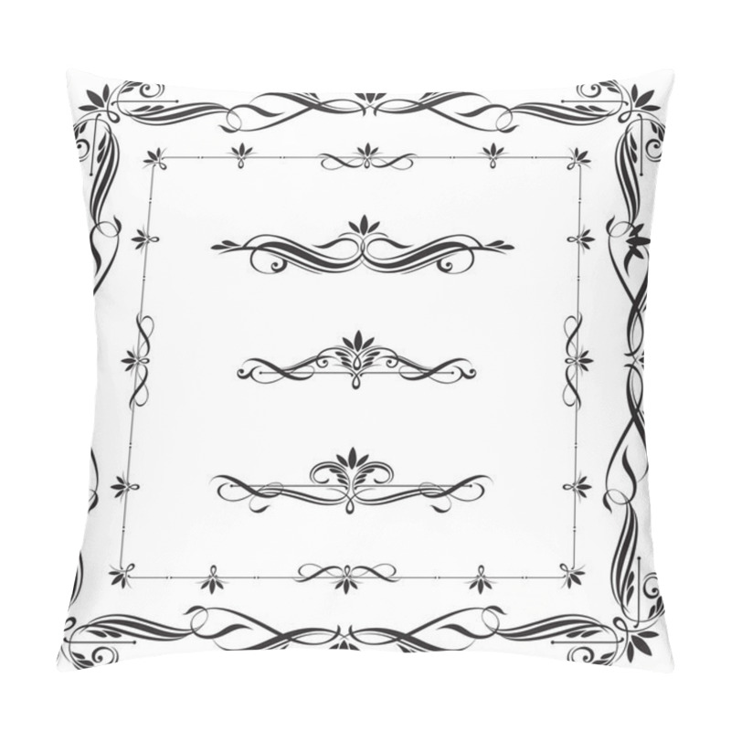Personality  Set of Calligraphic frames and elements pillow covers
