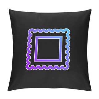 Personality  Border For Frame Pictures Blue Gradient Vector Icon Pillow Covers