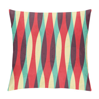 Personality  Retro Curves Seamless Pattern With Grunge Effect Pillow Covers