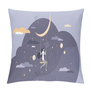 Personality  Dreaming With Sweet Night Dreams As Bedtime Relax Sleep Tiny Person Concept Pillow Covers