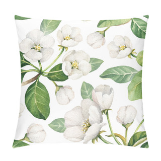 Personality  Watercolor Illustrations Of Apple Flowers Pillow Covers